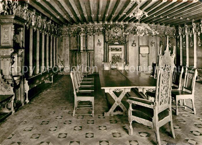 ueberlingen Bodensee Grosser Ratssaal 15. Jhdt. Schnitzwerk