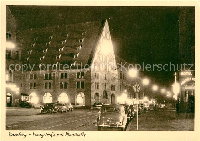 NueRNBERG CITY Koenigstrasse mit Mauthalle Nachtaufnahme