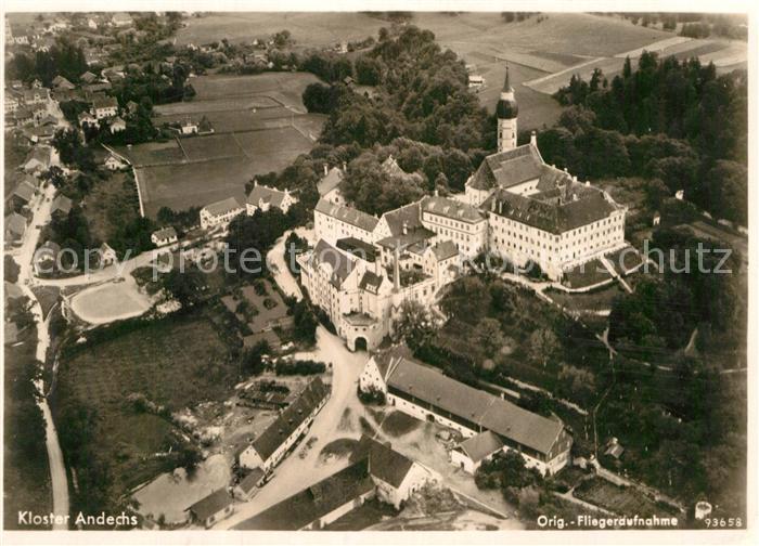 Andechs Kloster Original Fliegeraufnahme