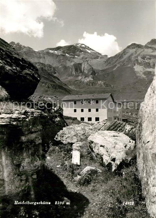 Heidelberger Huette Berghaus Silvretta Gebirgspanorama