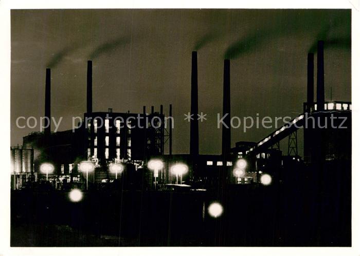 Bochum Steinkohlenbergwerk bei Nacht