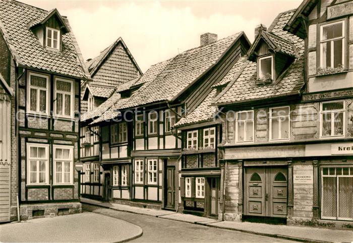 Wernigerode Harz Alte Fachwerkbauten mit dem kleinsten Haus