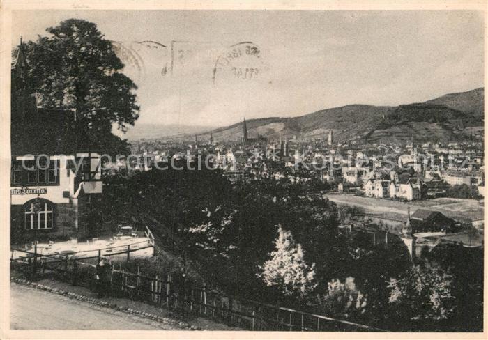 Freiburg Breisgau Panorama Blick vom Lorettoberg Restaurant Terrasse