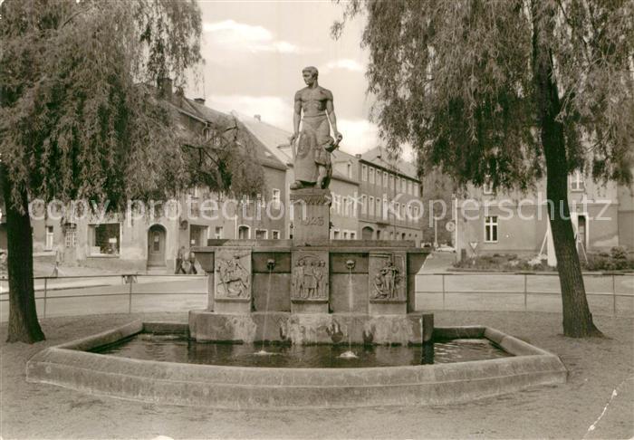 Glashuette Sachsen Parkanlagen an der Ernst Thaelmann Strasse Brunnen