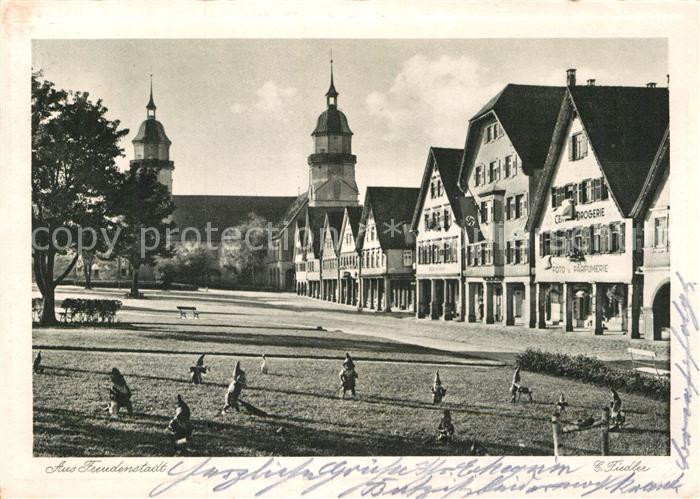FREUDENSTADT BW Marktplatz Stadtkirche