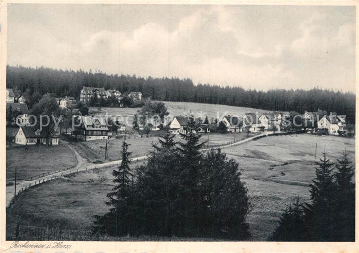 Bockswiese-Hahnenklee Harz Panorama Kupfertiefdruck