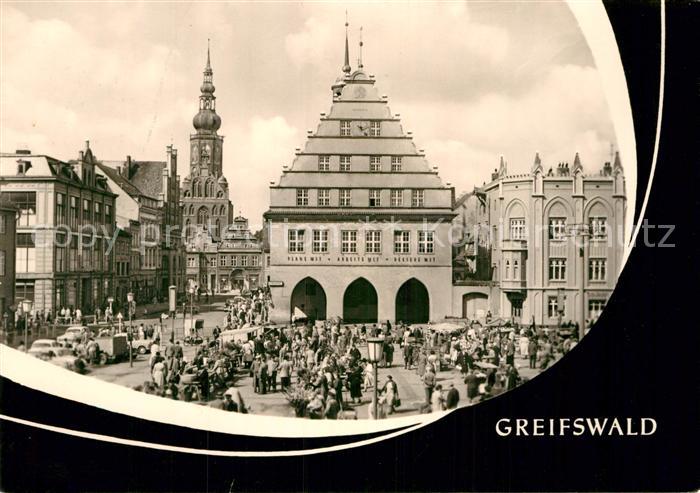 Greifswald Rathaus St Nikolaikirche Marktplatz