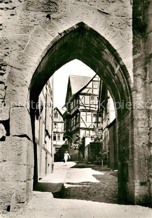 Bad Sooden-Allendorf Partie am Stadtgraben Torbogen