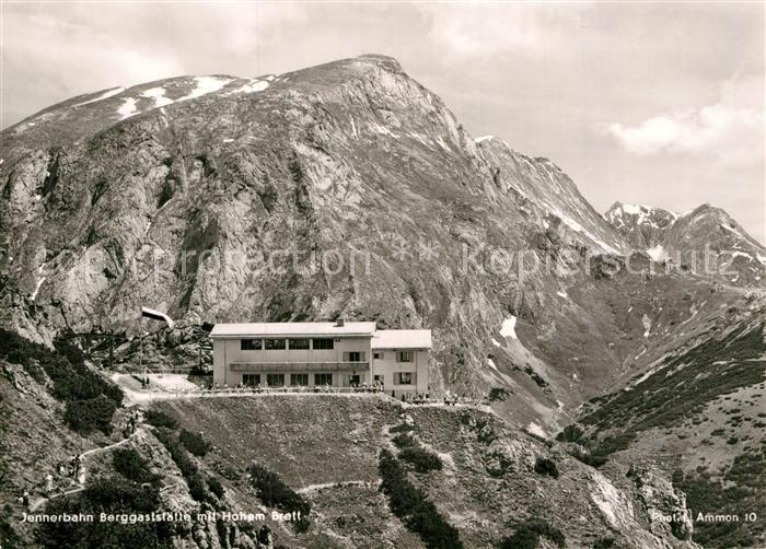 Berchtesgaden Jennerbahn Berggaststaette mit Hohem Brett Berchtesgadener Alpen