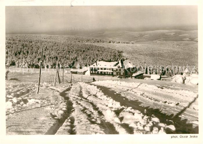 Riesengebirge Krkonose Karkonosze Neue Schlesische Baude Winterpanorama