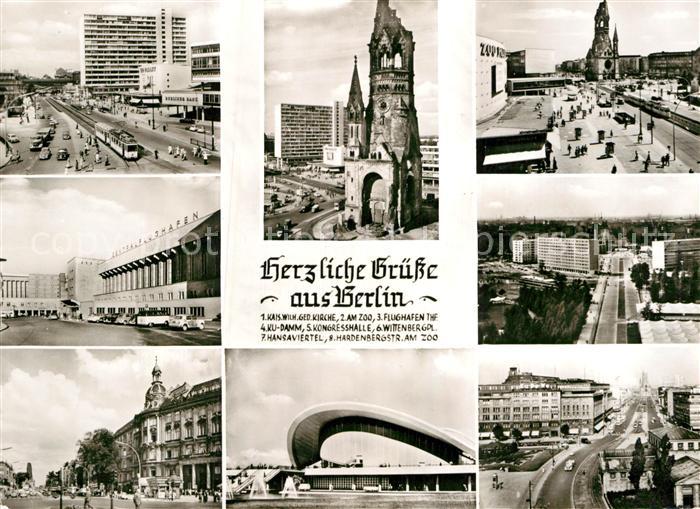 BERLIN CITY Kaiser Wilhelm Gedaechtniskirche Flughafen Tempelhof Kurfuerstendam