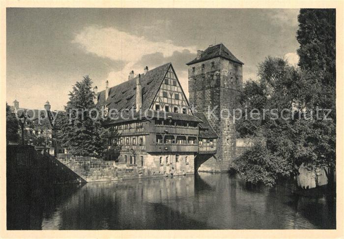 Alt Nuernberg Pegnitz Henkersteg Wehrturm