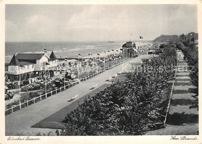 Bansin Ostseebad Strand Promenade Kupfertiefdruck
