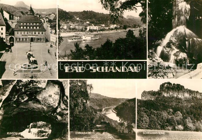 Bad Schandau Platz Ferienheim Kuhstall Felsen Lichtenhainer Wasserfall Emmabank