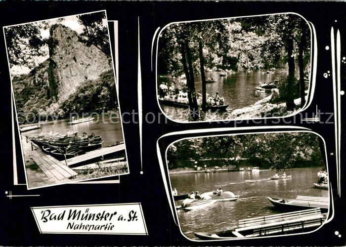 Bad Muenster Stein Ebernburg Partie an der Nahe Bootfahren