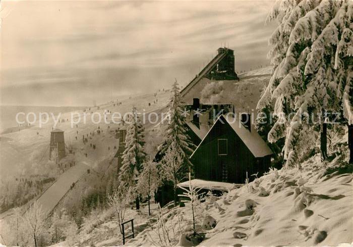 Oberwiesenthal Erzgebirge Bergheim Schoenjungferngrund Wintersportplatz Winterpa