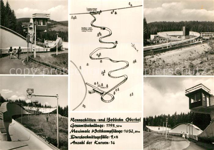 Oberhof Thueringen Rennschlitten- und Bobbahn Wintersportplatz