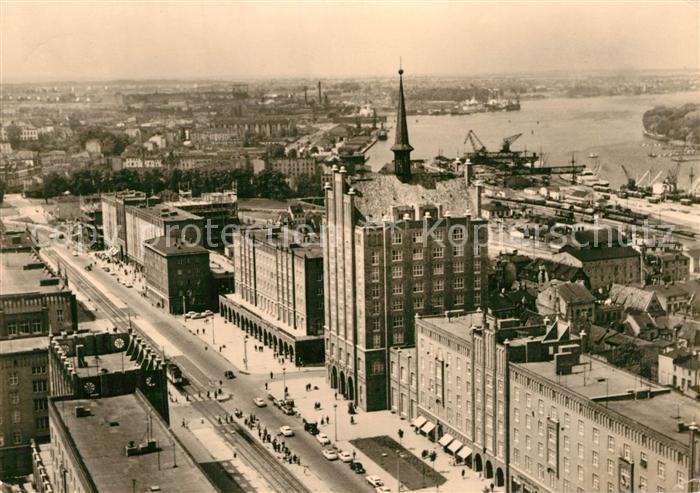 ROSTOCK  CITY Blick von der Marienkirche nach der Langen Strasse Warnow