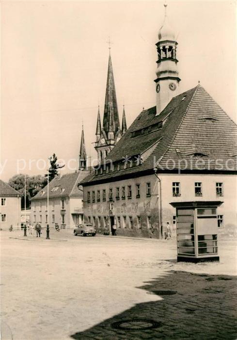 Neustadt Sachsen Markt mit Rathaus