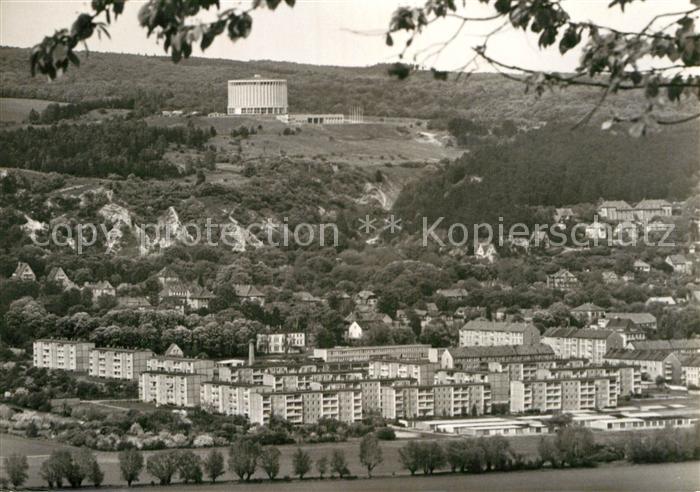 Bad Frankenhausen Blick zur Bauernkriegsgedenkstaette Panorama von der Hainleite