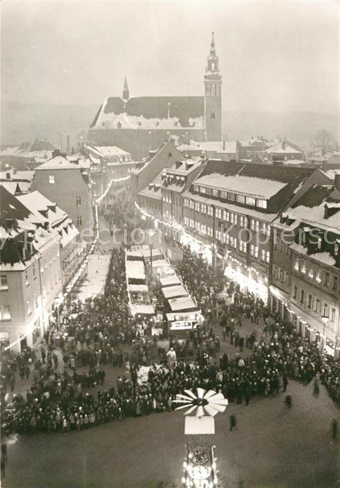 Schneeberg Erzgebirge zur Weihnachtszeit Kirche