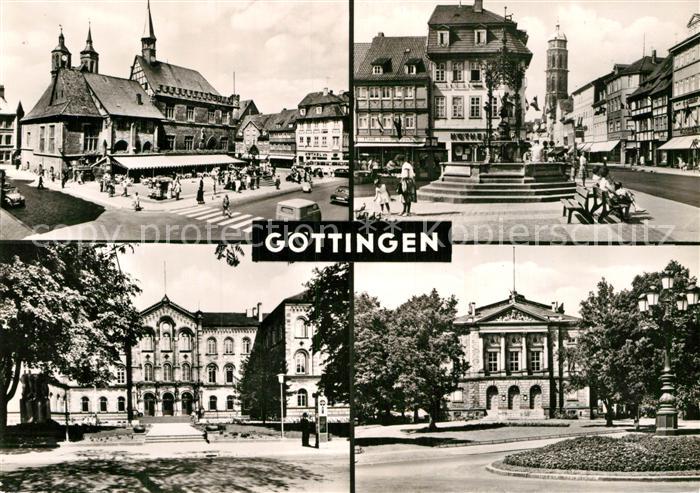 Goettingen Niedersachsen Rathaus Gaenselieselbrunnen St Jacobi Auditorium Maximu