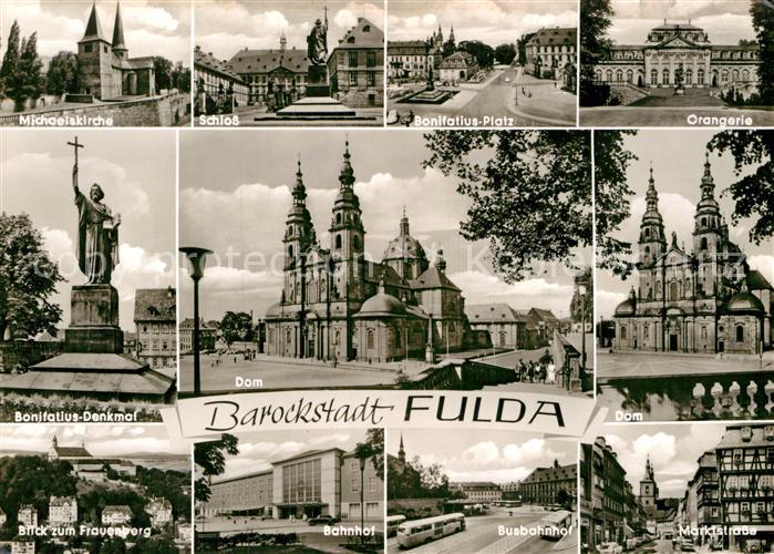 Fulda Michaelskirche Bonifatius Denkmal Platz Frauenberg Schloss Orangerie Dom B