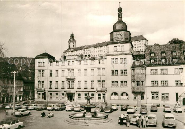 Rudolstadt Blick vom Marktplatz zum Schloss Heidecksburg