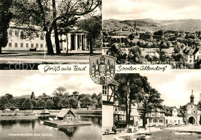 Bad Sooden-Allendorf Kurmittelhaus Schwanenteich Saline Soodener Tor Panorama