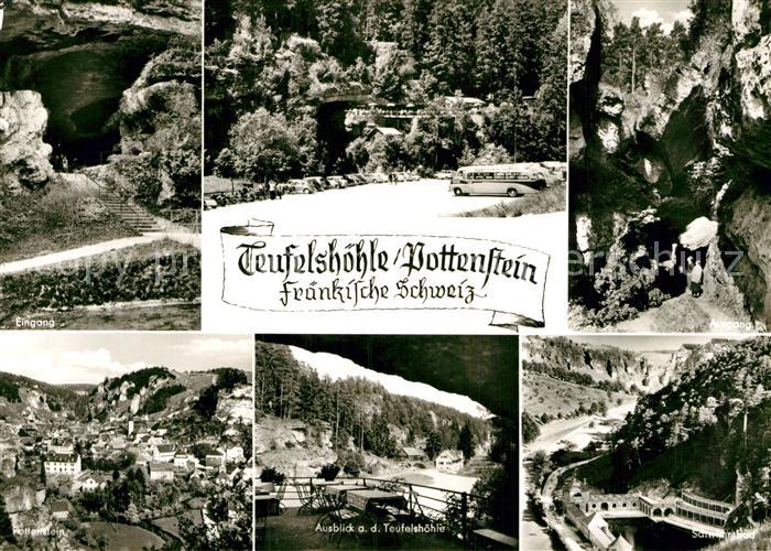 Pottenstein Oberfranken Teufelshoehle Fraenkische Schweiz Schwimmbad