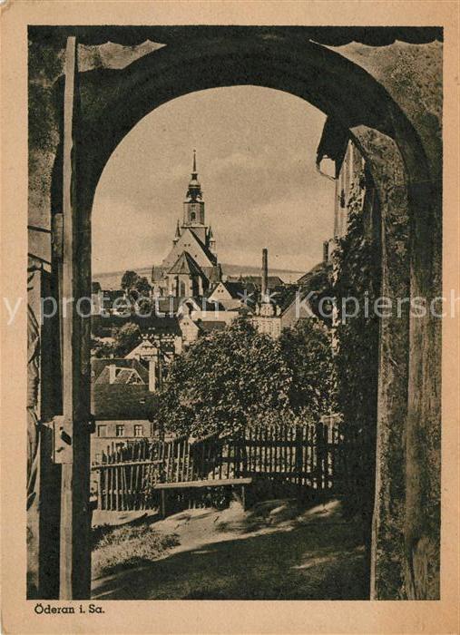 Oederan Durchblick zur Kirche