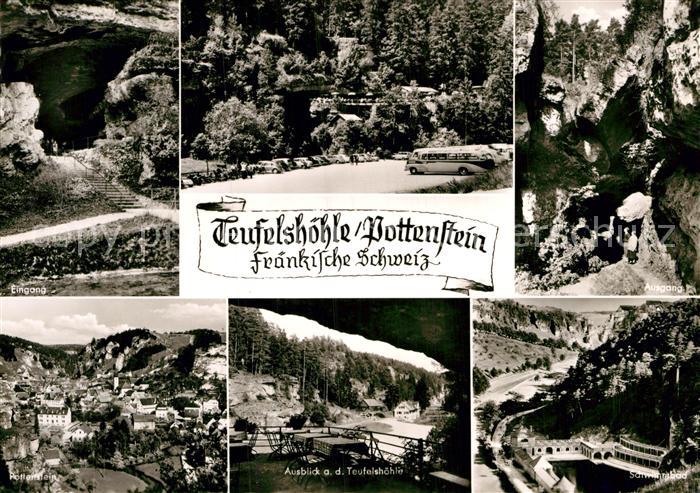 Pottenstein Oberfranken Teufelshoehle Fraenkische Schweiz Schwimmbad