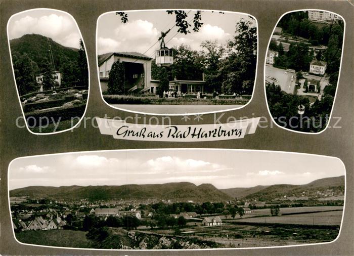 Bad Harzburg Burgberg mit Seilbahn Talstation Stadtpanorama