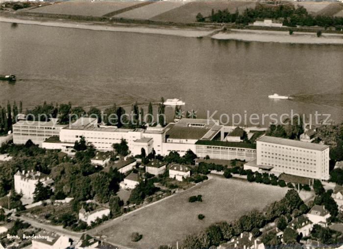 Bonn Rhein Bundeshaus Fliegeraufnahme
