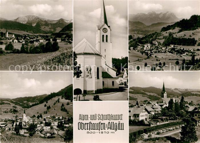 Oberstaufen Oberallgaeu Bayern Alpen und Schrothkurort Allgaeuer Alpen Kirche