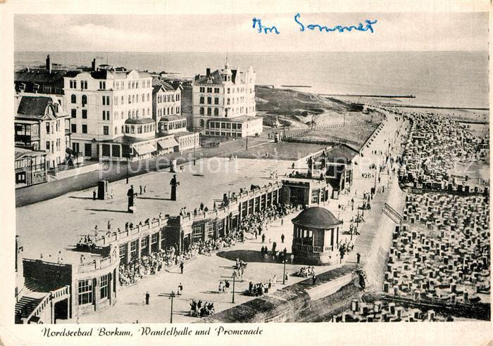 BORKUM Nordseebad Niedersachsen Wandelhalle und Promenade