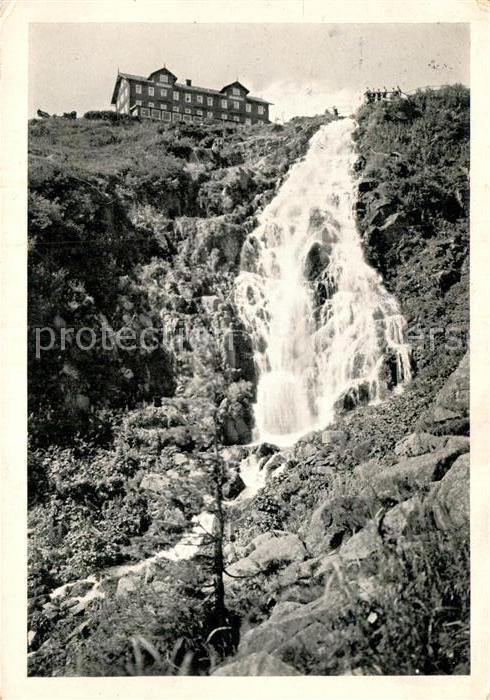 Elbfallbaude Riesengebirge Labska Bouda Wasserfall