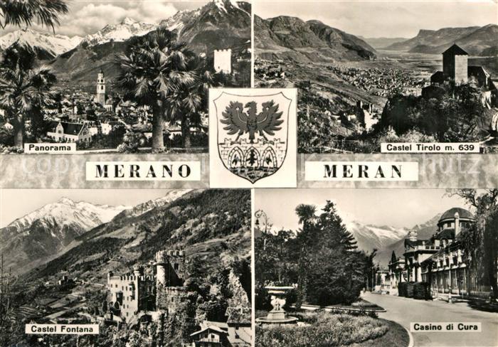 Meran Merano Panorama Texelgruppe Castel Tirolo Castel Fontana Casino di Cura