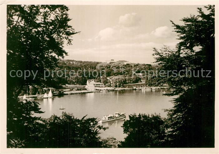 Essen Ruhr Baldeneysee mit Blick auf Villa Huegel