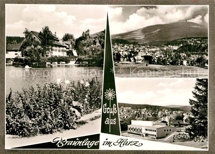 Braunlage Teich Panorama Blick zum Brocken