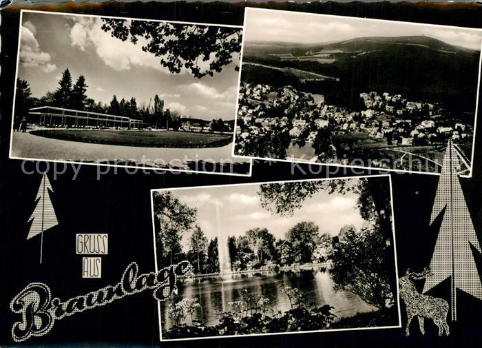 Braunlage See Sportstadion Panorama Blick zum Brocken