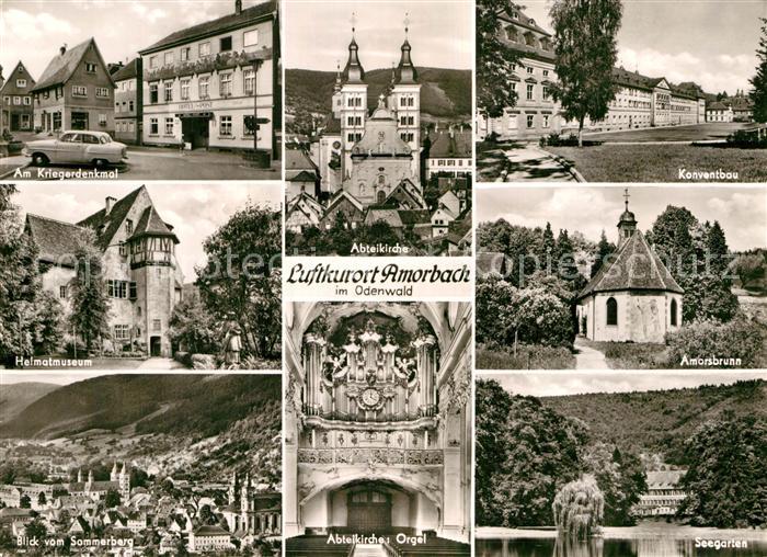 Amorbach Miltenberg Kriegerdenkmal Heimatmuseum Sommerberg Abteilkirche Orgel Ko