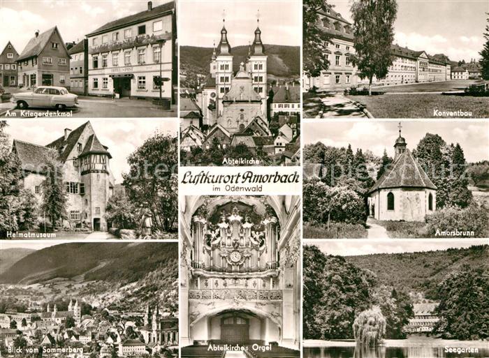 Amorbach Miltenberg Kriegerdenkmal Heimatmuseum Sommerberg Abteikirche Orgel Kon