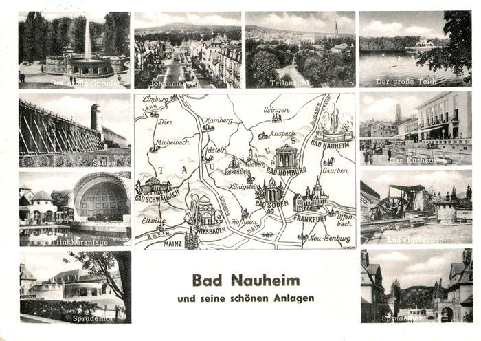 Bad Nauheim und seine schoenen Anlagen Landkarte