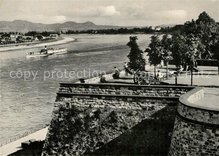 Bonn Rhein Alter Zoll Aussichtspunkt Kanone