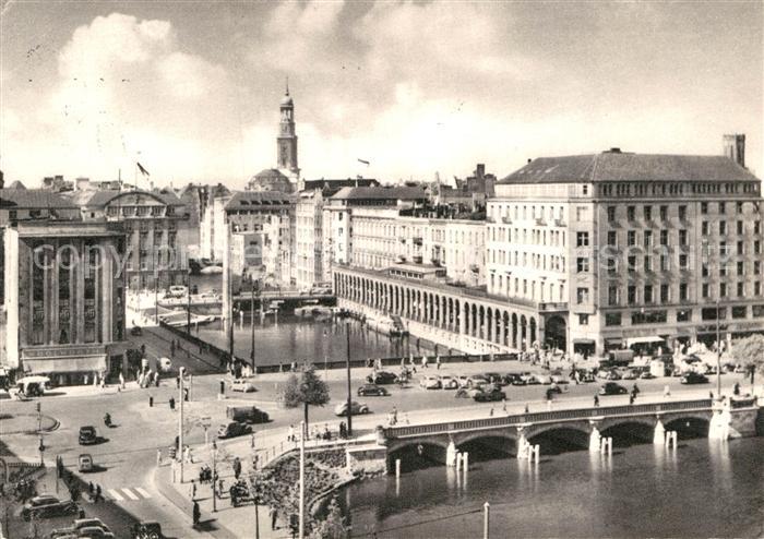 HAMBURG  CITY Reesendammbruecke und Alsterarkaden
