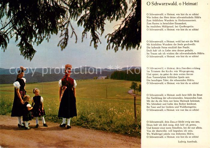 Gedicht auf AK O Schwarzwald o Heimat Ludwig Auerbach