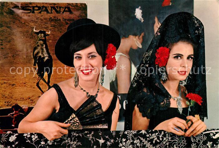 Typen Spanien Frauen Fächer Hutmode Schmuck