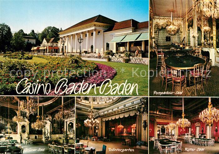 Casino Spielbank Baden-Baden Pompadour-Saal Gruener Saal Wintergarten Roter Saal