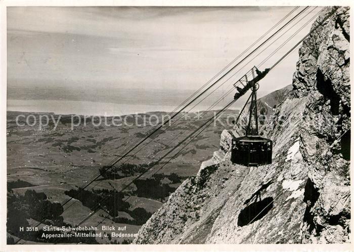 Seilbahn Saentis Appenzeller-Mittelland Bodensee